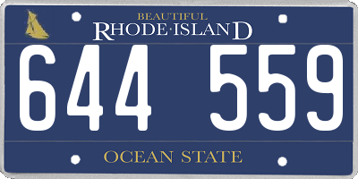 RI license plate 644559