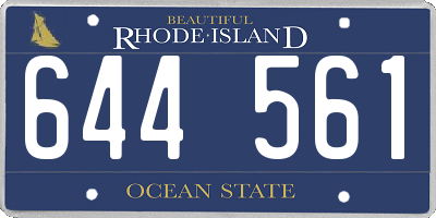 RI license plate 644561