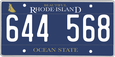 RI license plate 644568