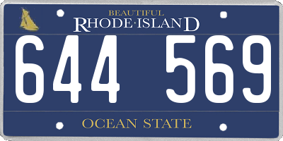 RI license plate 644569