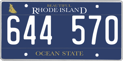 RI license plate 644570