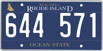RI license plate 644571