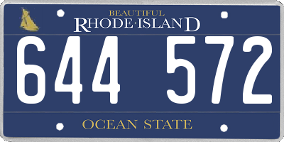 RI license plate 644572