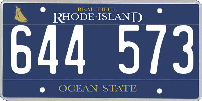 RI license plate 644573