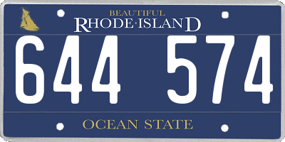 RI license plate 644574