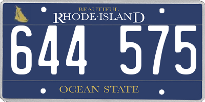 RI license plate 644575