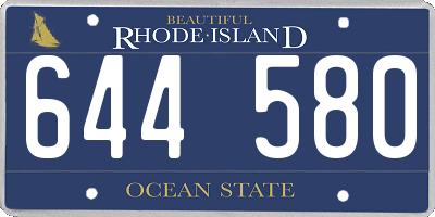 RI license plate 644580