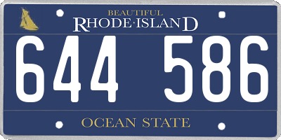 RI license plate 644586