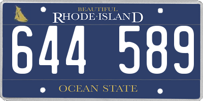 RI license plate 644589