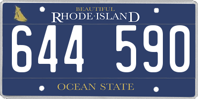 RI license plate 644590