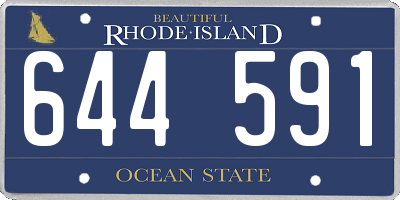 RI license plate 644591