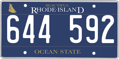 RI license plate 644592