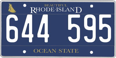 RI license plate 644595