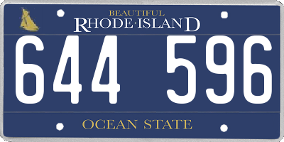 RI license plate 644596
