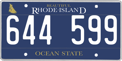 RI license plate 644599