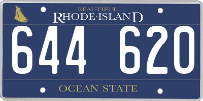 RI license plate 644620