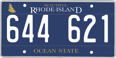 RI license plate 644621