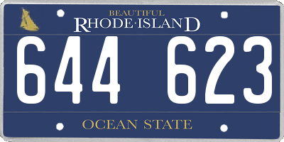 RI license plate 644623