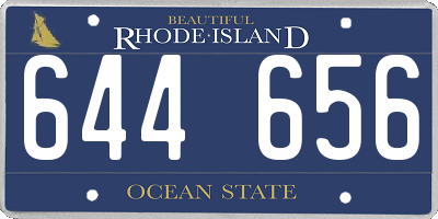 RI license plate 644656