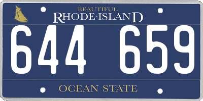 RI license plate 644659