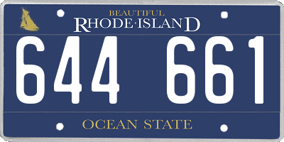 RI license plate 644661