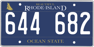 RI license plate 644682