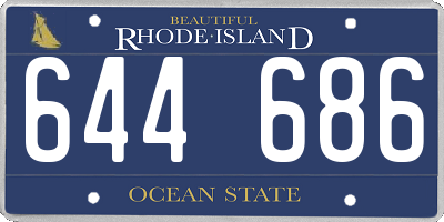 RI license plate 644686