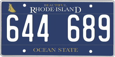 RI license plate 644689