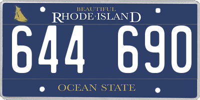 RI license plate 644690