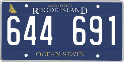 RI license plate 644691