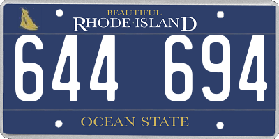 RI license plate 644694