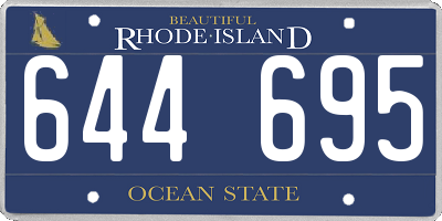 RI license plate 644695