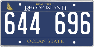 RI license plate 644696