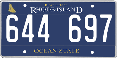 RI license plate 644697