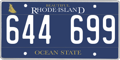 RI license plate 644699