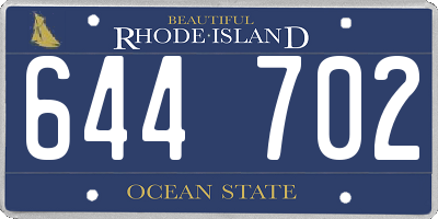 RI license plate 644702