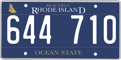 RI license plate 644710