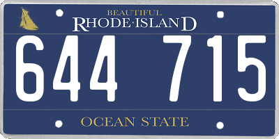 RI license plate 644715