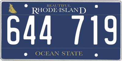 RI license plate 644719