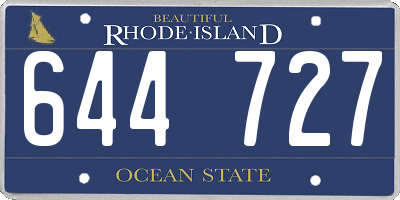 RI license plate 644727