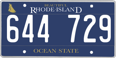 RI license plate 644729