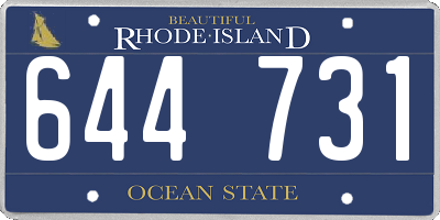 RI license plate 644731