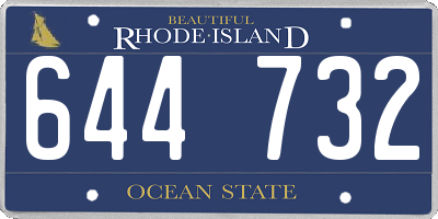 RI license plate 644732
