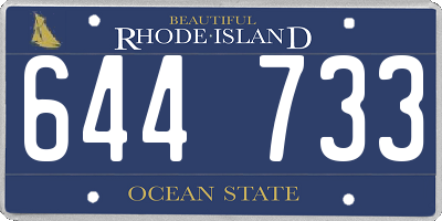 RI license plate 644733
