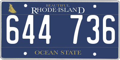 RI license plate 644736