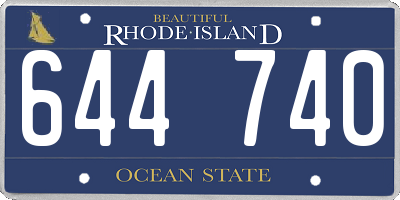 RI license plate 644740