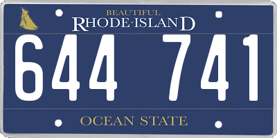RI license plate 644741