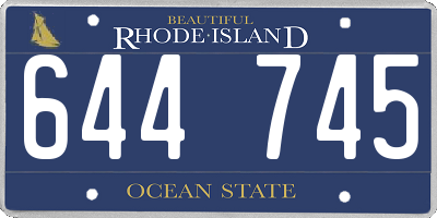 RI license plate 644745