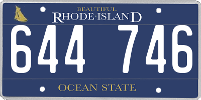 RI license plate 644746