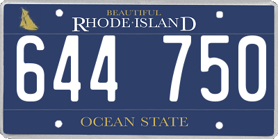 RI license plate 644750